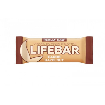 Lifebar karobová s lískovými oříšky BIO RAW 47 g